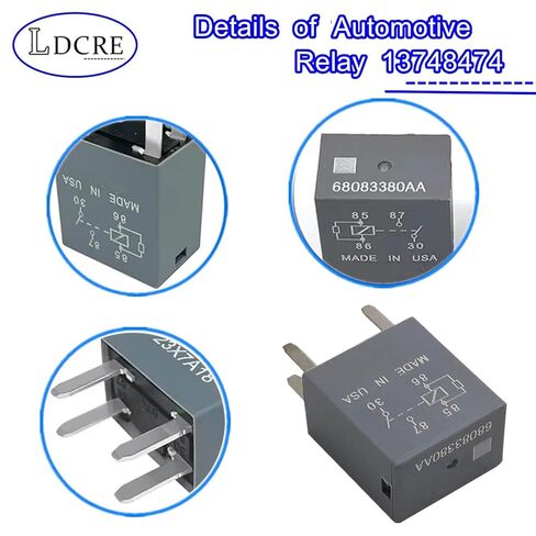 2PCS Automotive Relay 13748474,12V 4-Pin SPDT Compatible with GM Chevrolet Silverado, Enclave Vehicles - Fixes Fuel Pump & P0230/P069E Errors, Replace 13748474 in Saudi Arabia