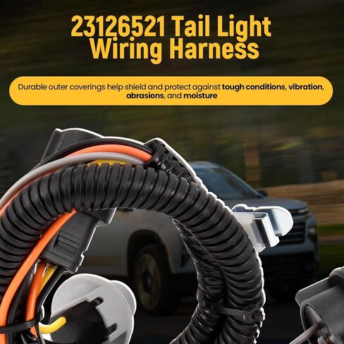23126521 Tail Lamp Wiring Harness Fits for Chevy Colorado 2015-2022, for GMC Canyon 2015-2022, Tail Light Wiring Harness Rear-Socket & Wire Right, Replace# 23126521 in Saudi Arabia