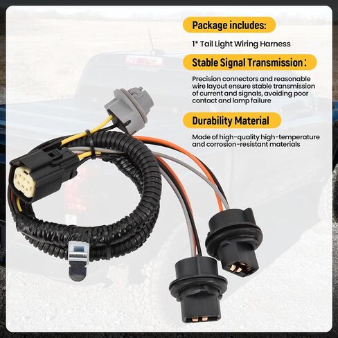 23126521 Tail Lamp Wiring Harness Fits for Chevy Colorado 2015-2022, for GMC Canyon 2015-2022, Tail Light Wiring Harness Rear-Socket & Wire Right, Replace# 23126521 in Saudi Arabia