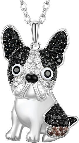 NORBU 3D Animal Necklace for Little Girls Women, Cubic Zirconia Kitty Cat Dog Panda Dolphin Pendant, Girls' Jewelry Gift for Birthday Christmas in Saudi Arabia