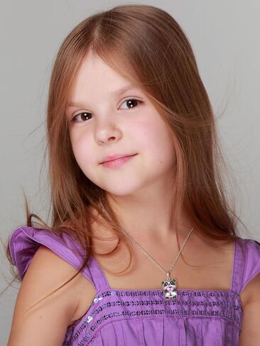NORBU 3D Animal Necklace for Little Girls Women, Cubic Zirconia Kitty Cat Dog Panda Dolphin Pendant, Girls' Jewelry Gift for Birthday Christmas in Saudi Arabia