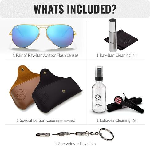 Ray-Ban RB3025 AVIATOR FLASH LENSES Pilot Shaped Sunglasses for Men & Women with Official RAYBAN Eyewear Kit in Saudi Arabia