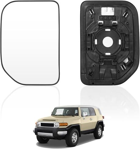 56426 جانب الركاب الزجاجي ذو المرآة المُدفأة الخارجية متوافق مع Toyota FJ Cruiser 2007-2014، استبدال OEM # 8793135A00 in Kuwait