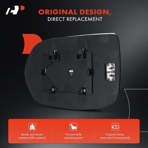 زجاج مرآة مدفأ على الجانب الأيمن للراكب A-Premium مع لوحة خلفية - متوافق مع Honda CR-V CRV 2012-2022، HR-V HRV 2016-2022 - مرآة محدبة للرؤية الجانبية الخارجية in Saudi Arabia
