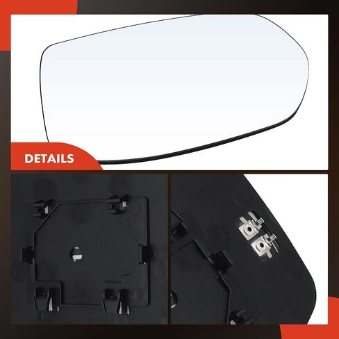 زجاج مرآة مدفأ على الجانب الأيمن للراكب A-Premium مع لوحة خلفية - متوافق مع Honda CR-V CRV 2012-2022، HR-V HRV 2016-2022 - مرآة محدبة للرؤية الجانبية الخارجية in Saudi Arabia