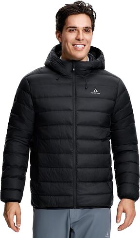 Pioneer Camp Men's Down Puffer Jacket with Hood Lightweight Packable Warm Insulated Thermal Puffy Winter Coat Ski Travel in Saudi Arabia