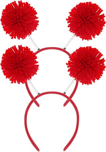 2 Pcs Pom Pom Headband Fluffy Ball Hair Loop Blue Feathers Headwear for Costume Cosplay Party School Festivals in Saudi Arabia