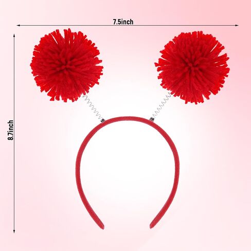 2 Pcs Pom Pom Headband Fluffy Ball Hair Loop Blue Feathers Headwear for Costume Cosplay Party School Festivals in Saudi Arabia