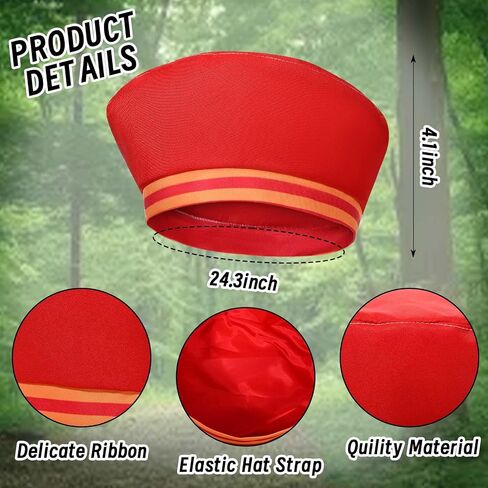 Cartoon Costume Accessories Red Velvet Retro Hat for Men Women Halloween Cosplay Outfit in Saudi Arabia