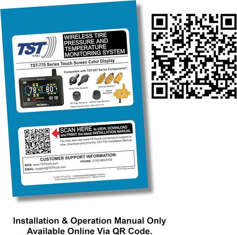 TST 507 Tire Pressure Monitoring System with 4 Cap Sensors and Color Display for Metal/Rubber Valve Stems by Truck System Technologies, TPMS for RVs, Campers and Trailers in Saudi Arabia