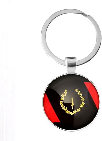 African American Heritage Flag Keychains - African American Flag Keychains for Men and Women - African American Flag Cabochon Glass Keychain in Kuwait