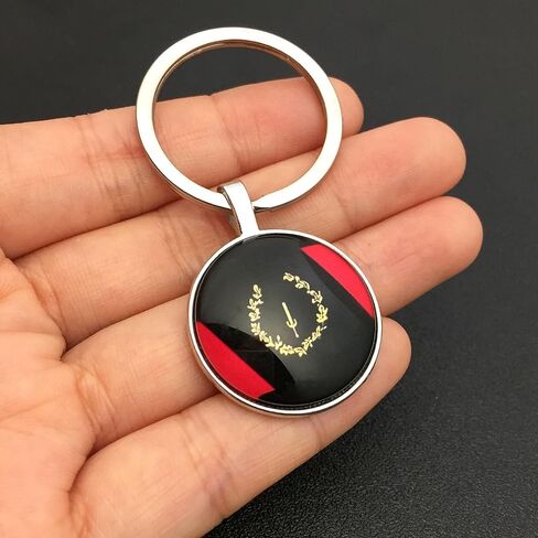 African American Heritage Flag Keychains - African American Flag Keychains for Men and Women - African American Flag Cabochon Glass Keychain in Kuwait