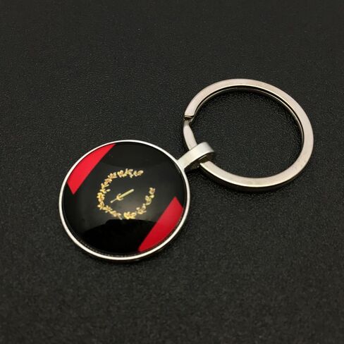 African American Heritage Flag Keychains - African American Flag Keychains for Men and Women - African American Flag Cabochon Glass Keychain in Kuwait