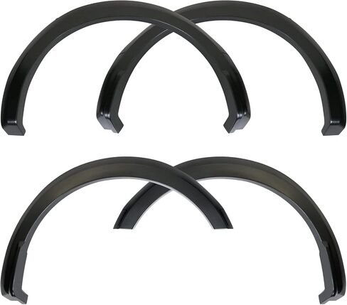 IKON MOTORSPORTS, Fender Flares Compatible With 2021-2024 Ford F-150 (Not Fits Raptor and Lightning Models), R Style Wheel Cover Fender Trim Mud Guards 4PC Set Grey PP Injection in Saudi Arabia