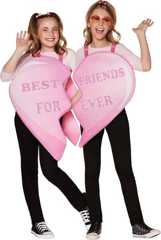 Spirit Halloween Kids BFF Candy Heart Costume | Couples Costumes | Valentine's Day Candy Suit in Kuwait