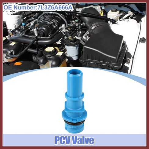 PCV Valve Exhaust Positive Crankcase Ventilation Valve Fittings for Ford E-150 E-250 2007-2014 for Lincoln No.7L3Z6A666A Blue Plastic 111 in Saudi Arabia