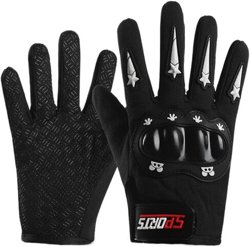 Kids Dirt Bike Gloves, Pro-Grade Protection for Children's Mini Motorcycle, BMX, ATV, MTB - Breathable Full Finger Cycling Gloves in Saudi Arabia