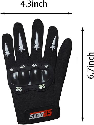 Kids Dirt Bike Gloves, Pro-Grade Protection for Children's Mini Motorcycle, BMX, ATV, MTB - Breathable Full Finger Cycling Gloves in Saudi Arabia