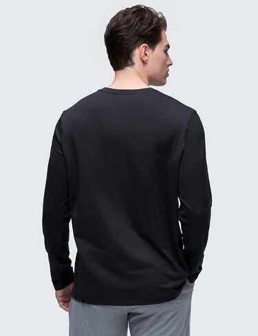 CRZ YOGA Soft Stretchy Long Sleeve Shirts for Men Breathable Casual Workout Crewneck T-Shirts Basic Tops in Kuwait