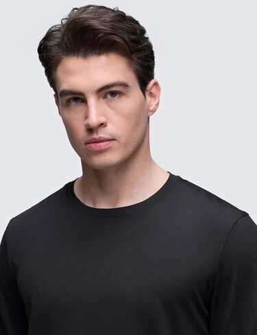 CRZ YOGA Soft Stretchy Long Sleeve Shirts for Men Breathable Casual Workout Crewneck T-Shirts Basic Tops in Kuwait