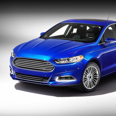 LED Front Bumper White Daytime Running Lights (DRL) Amber Turn Signal Lights Blue Low Beam Headlights Fog Lights Compatible with Ford Fusion 2013-2016 in Kuwait