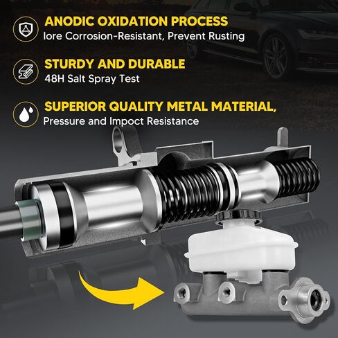 E6TZ2140A Brake Master Cylinder with Reservoir and Sensor Compatible with Ford Ranger 1986-1990, Bronco II 1986-1990, Replace# M39567, E6TZ2140A, E6TZ-2140-A in Saudi Arabia