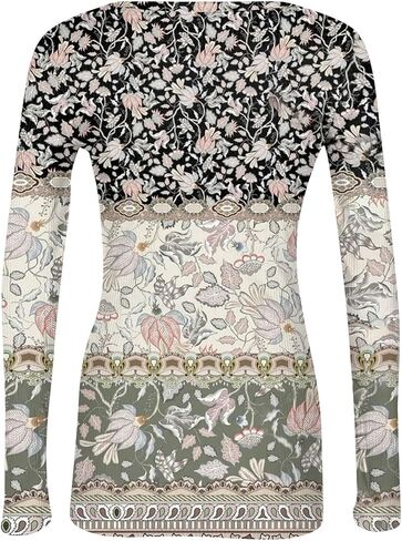 قمصان عيد الميلاد للنساء بأكمام طويلة وفتحة رقبة دائرية وقمصان سفلية ضيقة ومطاطة أساسية in Kuwait