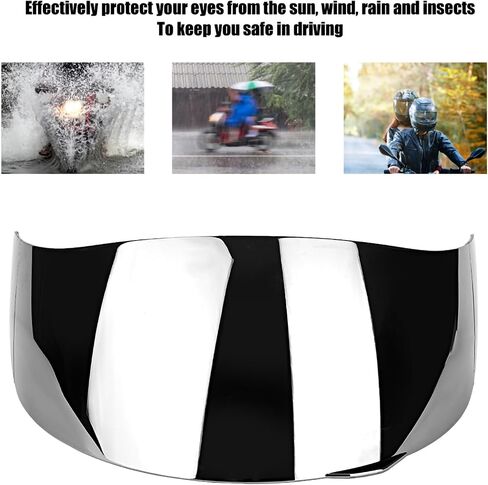 Motorcycle Helmet Face Shield Replacements, Motorcycle Helmet Visor Compatible with AGV K1 K1S K3 SV K5 K5S UV Protection (Silver) in Kuwait