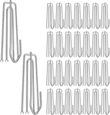 Curtain Rings, Curtain Pleat Hooks 30Pcs 3" Bearing Pinch Pleat Curtain Hooks Metal Drapery Hooks 4 Prongs Pinch Pleat Hook Clips, Sturdy Curtain Hooks for Window, Door in Saudi Arabia