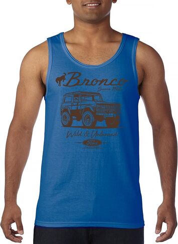 Ford Bronco Wild and Untamed Since 1966 Tank Top Vintage Off-Road 4x4 Adventure Retro Truck Licensed Men's Top in Saudi Arabia