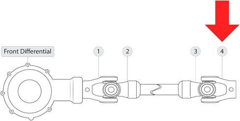 Caltric Rear Propeller Drive Shaft Yoke with U-Joint Compatible with Yamaha Kodiak 400 YFM400FA 2005-2006 in Saudi Arabia