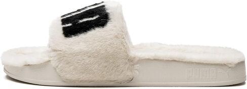 صنادل كاجوال للسيدات من PUMA Leadcat 2.0 Fuzz Slide بكعب منخفض 1-2 بوصة - أسود in Kuwait