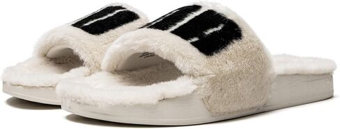 صنادل كاجوال للسيدات من PUMA Leadcat 2.0 Fuzz Slide بكعب منخفض 1-2 بوصة - أسود in Kuwait