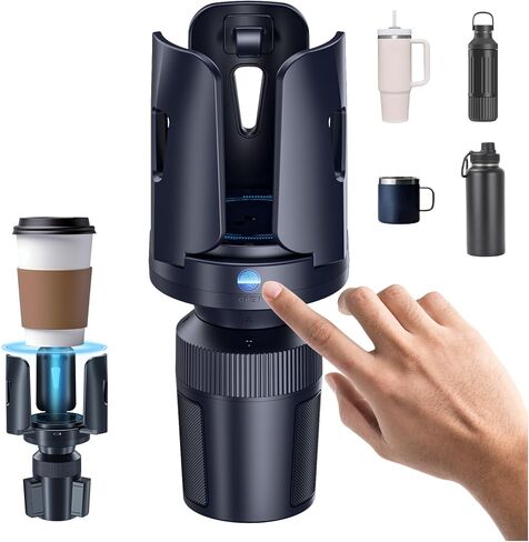 Intelligent Car Cup Holder Expander, Automatic Adjustable, Fits 2.76-4.82in for Coffee Mugs & Large Water Bottles & Travel Tumbler，Auto Cup Holder with Adjustable Insert Accessories in Saudi Arabia