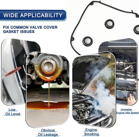 VS50604R Engine Valve Cover Gasket Set Compatible with 2.4L Mitsubishi Outlander Lancer Grandis Eclipse Galant 2004 2005 2006 2007 2008 2009 2010 2011 2012 VS10495 VS50425 MD198128 MN137117 in Saudi Arabia