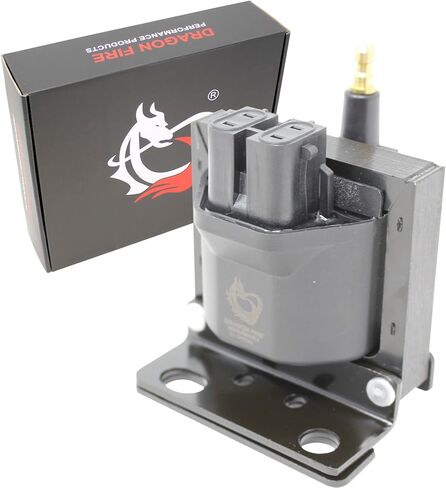 DRAGON FIRE PERFORMANCE EST Ignition Coil with CORRECT BRACKET Compatible with Mercruiser Volvo Penta OMC 3.0L 4.3L V6 & 5.0L 5.7L 7.4L 8.2L V8 EST Delco Ignition Replaces 898253T27,817378T, 3854002 in Saudi Arabia