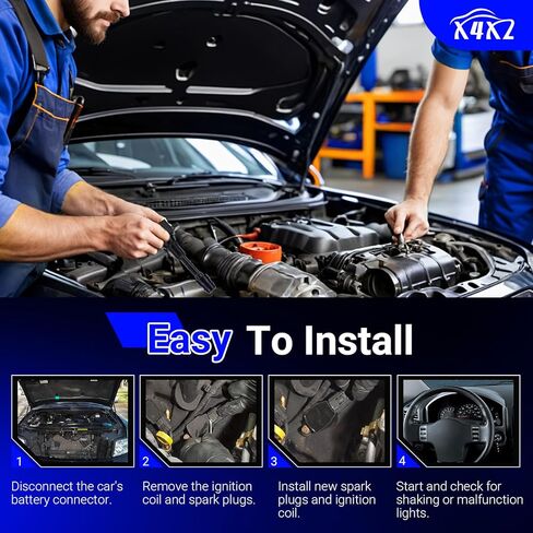 حزمة ملف الإشعال UF652 متوافقة مع 2012-2020 Hyundai Accent، 2012-2017 Hyundai Veloster/2012-2020 Kia Rio، 2012-2019 Kia Soul يستبدل #273012B100 C1803 GN10634 5C1860 (مجموعة من 4) in Saudi Arabia