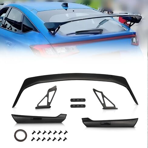 KARPAL Rear Trunk Spoiler Wing Compatible with 2022-2025 Honda Civic Type R Style Gloss Black in Saudi Arabia