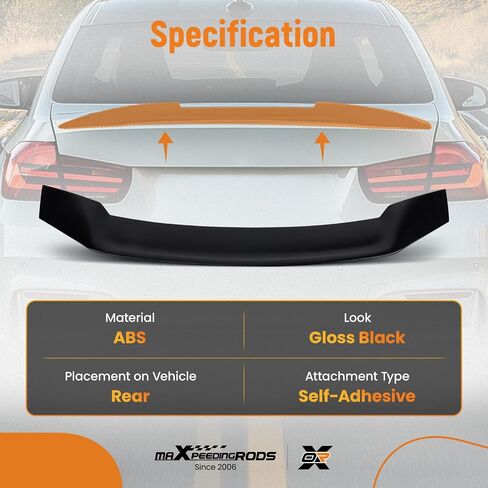 maXpeedingrods Rear Trunk Spoiler Wing for 2021-2025 KIA K5 LX LXS GT EX GT Line, R-Style Duckbill Spoiler, Gloss Black in Saudi Arabia