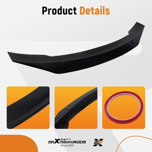 maXpeedingrods Rear Trunk Spoiler Wing for 2021-2025 KIA K5 LX LXS GT EX GT Line, R-Style Duckbill Spoiler, Gloss Black in Saudi Arabia