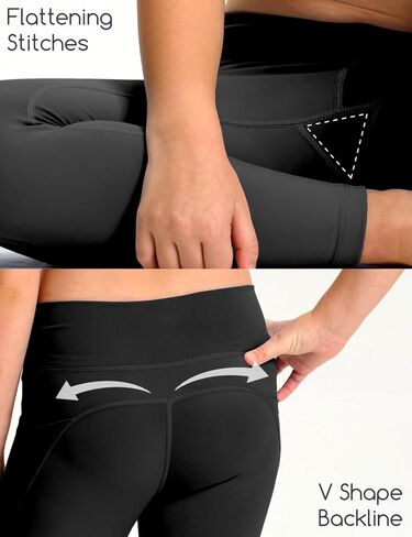 عبوة من 5 سراويل ضيقة رياضية للفتيات مع جيوب، سراويل يوجا بطول الكاحل لملابس أطفال المدارس in Kuwait