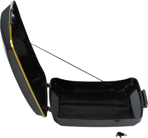 Gold/Black Geometric Shape Fade ABS 5.5" Razor Trunk Fit For Harley 2014-2025 Touring CVO Road King Street Glide Electra Glide Ultra Limited Pack in Saudi Arabia