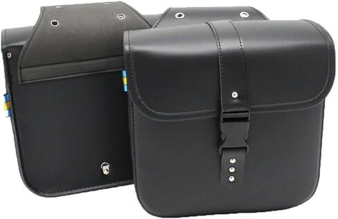 Motorcycle Saddle Bags Universal PU Leather Side Luggage Tool Storage Bags 2Pcs/Set Motorcycle Saddlebags Travel Tool Bag Motorcycle in Saudi Arabia