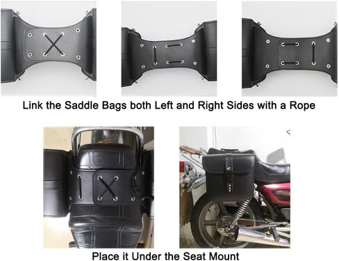 Motorcycle Saddle Bags Universal PU Leather Side Luggage Tool Storage Bags 2Pcs/Set Motorcycle Saddlebags Travel Tool Bag Motorcycle in Saudi Arabia