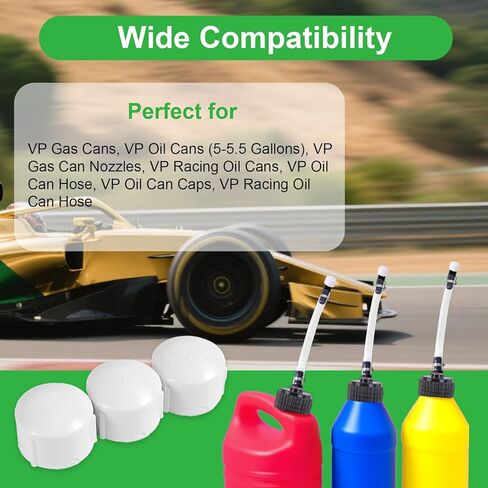 8pcs Racing Fuel Jug Cap, Plastic Dustproof & Waterproof Racing Gas Can Replacement Vent Hose Dust Cap Lids Accessories Compatible with 5.5 Gallon Fuel Jugs Egs Tank & Scribner Tank in Saudi Arabia