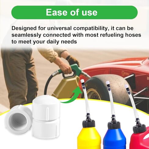 8pcs Racing Fuel Jug Cap, Plastic Dustproof & Waterproof Racing Gas Can Replacement Vent Hose Dust Cap Lids Accessories Compatible with 5.5 Gallon Fuel Jugs Egs Tank & Scribner Tank in Saudi Arabia