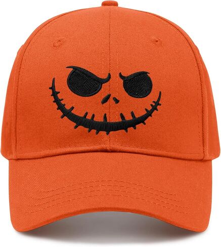Halloween Trucker Hat for Men and Women, Halloween Embroidered Baseball Hats Adjustable Washable Spooky Baseball Cap Gifts in Saudi Arabia