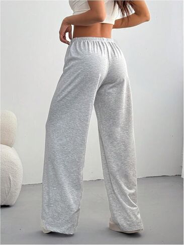 SOLY HUX Women's Baggy Sweatpants Drawstring Waist Wide Leg Loose Casual Long Pants in Saudi Arabia