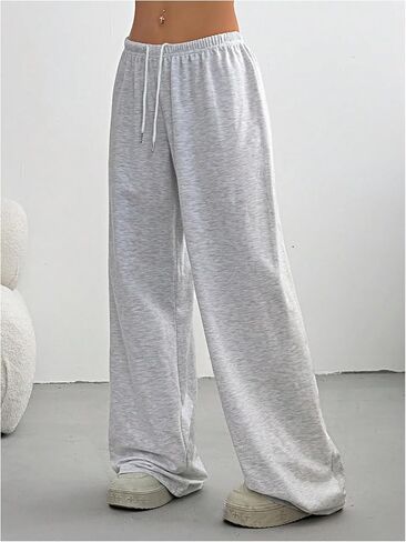 SOLY HUX Women's Baggy Sweatpants Drawstring Waist Wide Leg Loose Casual Long Pants in Saudi Arabia