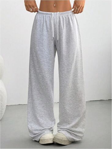 SOLY HUX Women's Baggy Sweatpants Drawstring Waist Wide Leg Loose Casual Long Pants in Saudi Arabia